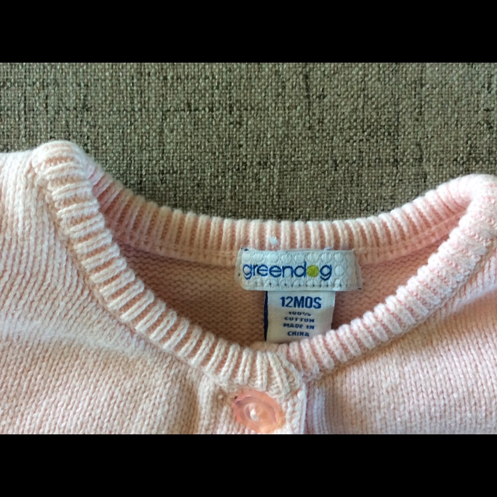 Green Dog Brand-Soft Pink Double Ruffle Sweater - Picture 2 of 3